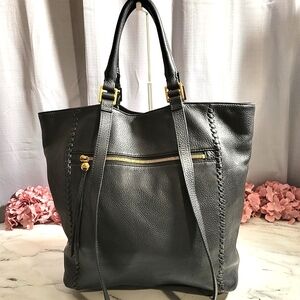 HOBO Large Black Pebbled Leather Shoulder & Handbag Tote w/Wanderlust Lining